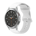 Bracelet de montre en silicone de couleur unie avec boucle papillon 20 mm, pour Samsung Galaxy Watch 4 44 mm, pour Samsung Galaxy Watch 4 Classic 46 mm, pour Samsung Galaxy Watch 4 Classic 42 mm, pour Samsung Galaxy Watch Active 2