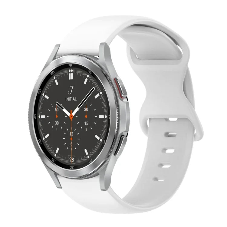 Bracelet de montre en silicone de couleur unie avec boucle papillon 20 mm, pour Samsung Galaxy Watch 4 44 mm, pour Samsung Galaxy Watch 4 Classic 46 mm, pour Samsung Galaxy Watch 4 Classic 42 mm, pour Samsung Galaxy Watch Active 2