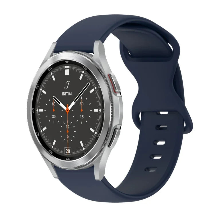 Bracelet de montre en silicone de couleur unie avec boucle papillon 20 mm, pour Samsung Galaxy Watch 4 44 mm, pour Samsung Galaxy Watch 4 Classic 46 mm, pour Samsung Galaxy Watch 4 Classic 42 mm, pour Samsung Galaxy Watch Active 2