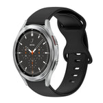 Bracelet de montre en silicone de couleur unie avec boucle papillon 20 mm, pour Samsung Galaxy Watch 4 44 mm, pour Samsung Galaxy Watch 4 Classic 46 mm, pour Samsung Galaxy Watch 4 Classic 42 mm, pour Samsung Galaxy Watch Active 2