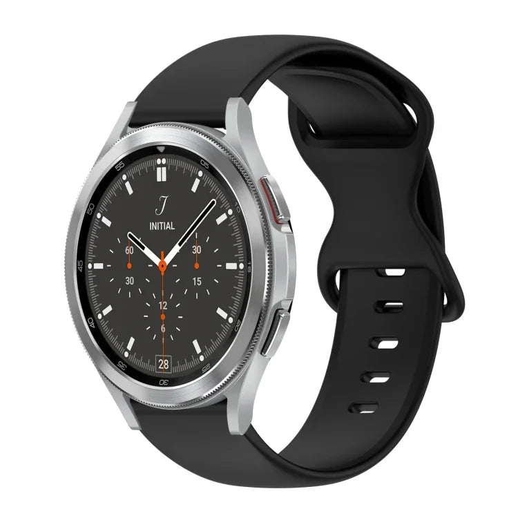 Bracelet de montre en silicone de couleur unie avec boucle papillon 20 mm, pour Samsung Galaxy Watch 4 44 mm, pour Samsung Galaxy Watch 4 Classic 46 mm, pour Samsung Galaxy Watch 4 Classic 42 mm, pour Samsung Galaxy Watch Active 2