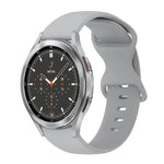 Bracelet de montre en silicone de couleur unie avec boucle papillon 20 mm, pour Samsung Galaxy Watch 4 44 mm, pour Samsung Galaxy Watch 4 Classic 46 mm, pour Samsung Galaxy Watch 4 Classic 42 mm, pour Samsung Galaxy Watch Active 2