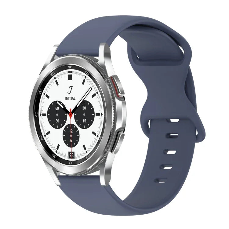 Bracelet de montre en silicone de couleur unie avec boucle papillon 20 mm, pour Samsung Galaxy Watch 4 44 mm, pour Samsung Galaxy Watch 4 Classic 46 mm, pour Samsung Galaxy Watch 4 Classic 42 mm, pour Samsung Galaxy Watch Active 2