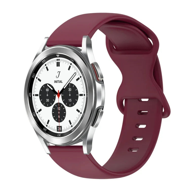 Bracelet de montre en silicone de couleur unie avec boucle papillon 20 mm, pour Samsung Galaxy Watch 4 44 mm, pour Samsung Galaxy Watch 4 Classic 46 mm, pour Samsung Galaxy Watch 4 Classic 42 mm, pour Samsung Galaxy Watch Active 2