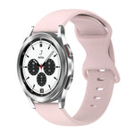 Bracelet de montre en silicone de couleur unie avec boucle papillon 20 mm, pour Samsung Galaxy Watch 4 44 mm, pour Samsung Galaxy Watch 4 Classic 46 mm, pour Samsung Galaxy Watch 4 Classic 42 mm, pour Samsung Galaxy Watch Active 2