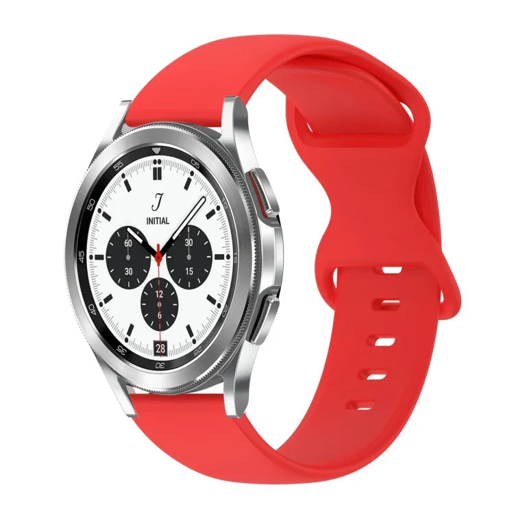 Bracelet de montre en silicone de couleur unie avec boucle papillon 20 mm, pour Samsung Galaxy Watch 4 44 mm, pour Samsung Galaxy Watch 4 Classic 46 mm, pour Samsung Galaxy Watch 4 Classic 42 mm, pour Samsung Galaxy Watch Active 2