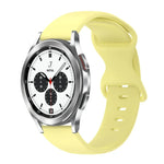 Bracelet de montre en silicone de couleur unie avec boucle papillon 20 mm, pour Samsung Galaxy Watch 4 44 mm, pour Samsung Galaxy Watch 4 Classic 46 mm, pour Samsung Galaxy Watch 4 Classic 42 mm, pour Samsung Galaxy Watch Active 2