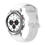 Bracelet de montre en silicone de couleur unie avec boucle papillon 20 mm, pour Samsung Galaxy Watch 4 44 mm, pour Samsung Galaxy Watch 4 Classic 46 mm, pour Samsung Galaxy Watch 4 Classic 42 mm, pour Samsung Galaxy Watch Active 2