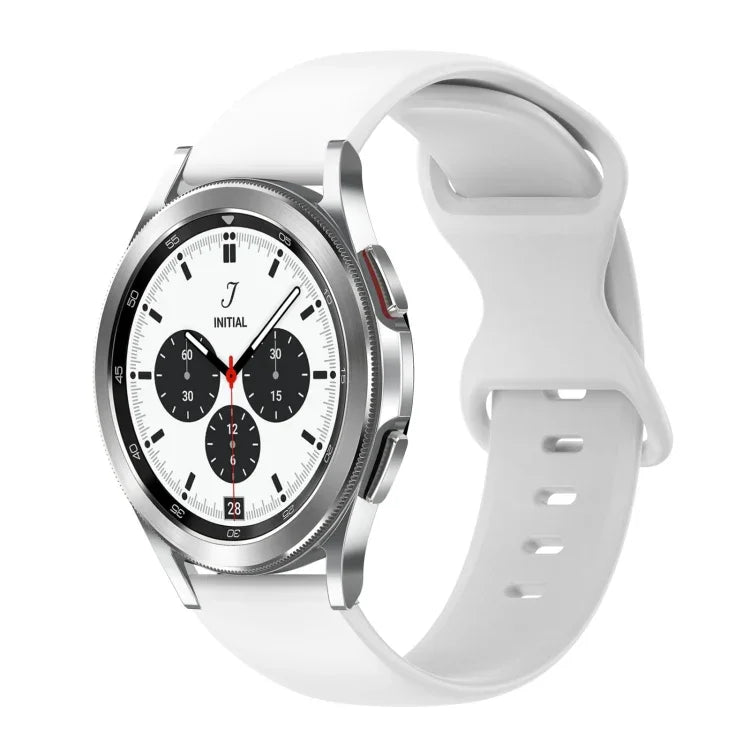 Bracelet de montre en silicone de couleur unie avec boucle papillon 20 mm, pour Samsung Galaxy Watch 4 44 mm, pour Samsung Galaxy Watch 4 Classic 46 mm, pour Samsung Galaxy Watch 4 Classic 42 mm, pour Samsung Galaxy Watch Active 2