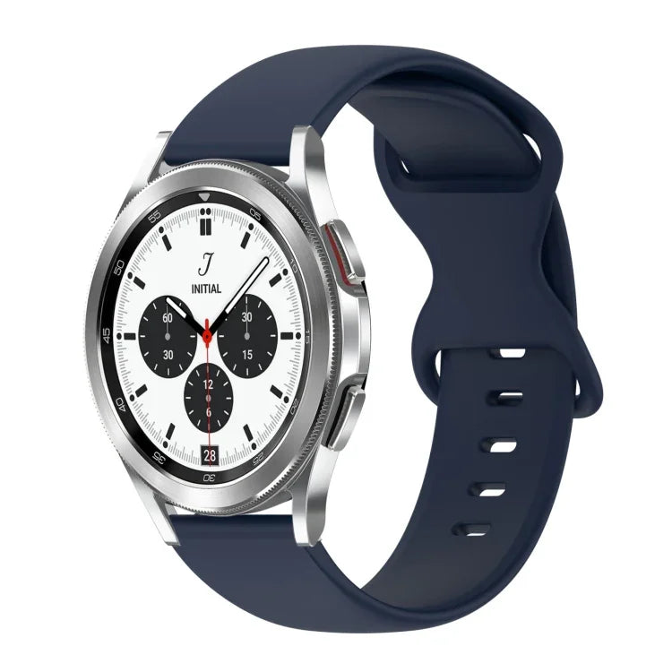 Bracelet de montre en silicone de couleur unie avec boucle papillon 20 mm, pour Samsung Galaxy Watch 4 44 mm, pour Samsung Galaxy Watch 4 Classic 46 mm, pour Samsung Galaxy Watch 4 Classic 42 mm, pour Samsung Galaxy Watch Active 2
