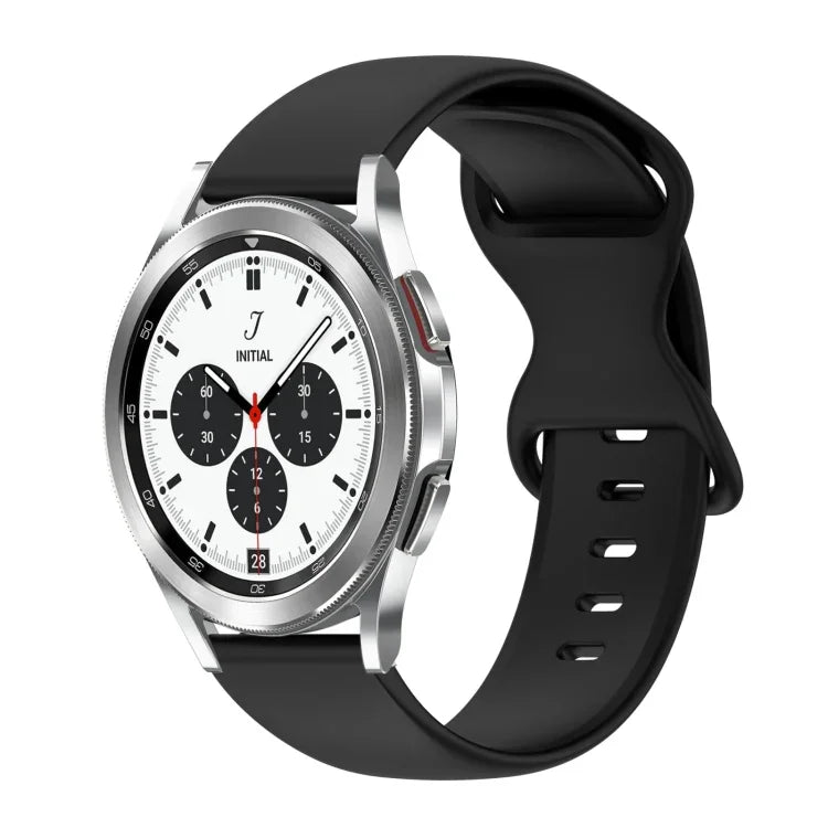 Bracelet de montre en silicone de couleur unie avec boucle papillon 20 mm, pour Samsung Galaxy Watch 4 44 mm, pour Samsung Galaxy Watch 4 Classic 46 mm, pour Samsung Galaxy Watch 4 Classic 42 mm, pour Samsung Galaxy Watch Active 2