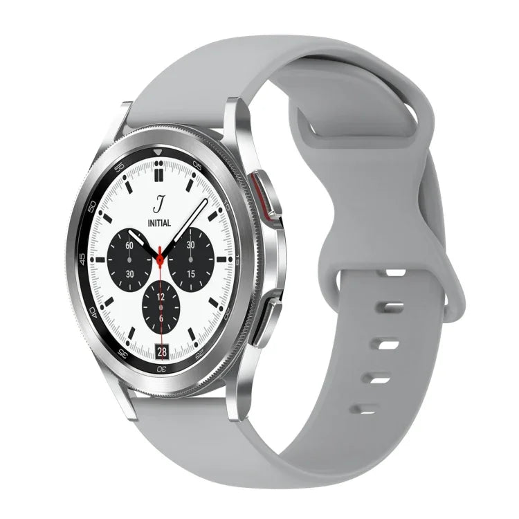 Bracelet de montre en silicone de couleur unie avec boucle papillon 20 mm, pour Samsung Galaxy Watch 4 44 mm, pour Samsung Galaxy Watch 4 Classic 46 mm, pour Samsung Galaxy Watch 4 Classic 42 mm, pour Samsung Galaxy Watch Active 2