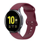 Bracelet de montre en silicone de couleur unie avec boucle papillon 20 mm, pour Samsung Galaxy Watch 4 44 mm, pour Samsung Galaxy Watch 4 Classic 46 mm, pour Samsung Galaxy Watch 4 Classic 42 mm, pour Samsung Galaxy Watch Active 2
