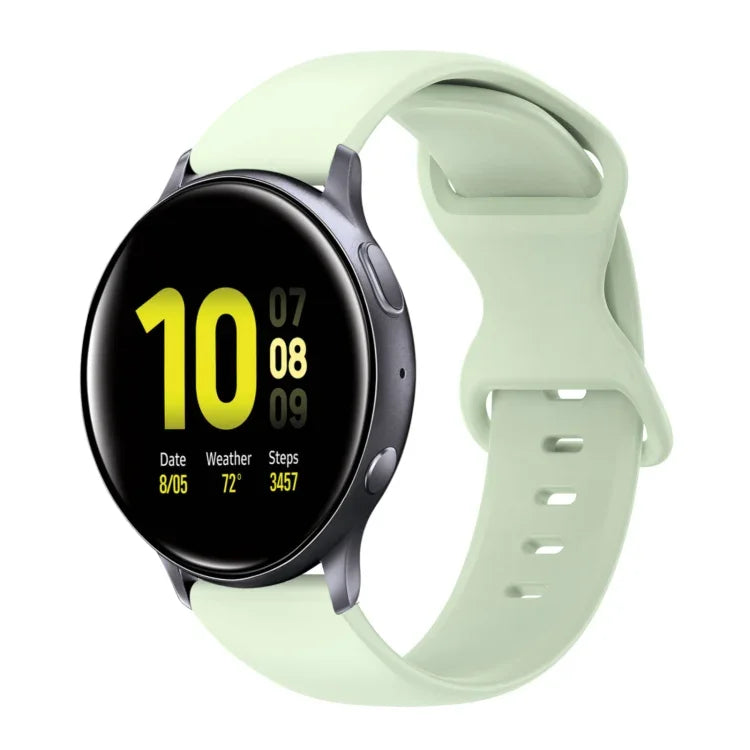Bracelet de montre en silicone de couleur unie avec boucle papillon 20 mm, pour Samsung Galaxy Watch 4 44 mm, pour Samsung Galaxy Watch 4 Classic 46 mm, pour Samsung Galaxy Watch 4 Classic 42 mm, pour Samsung Galaxy Watch Active 2