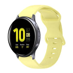 Bracelet de montre en silicone de couleur unie avec boucle papillon 20 mm, pour Samsung Galaxy Watch 4 44 mm, pour Samsung Galaxy Watch 4 Classic 46 mm, pour Samsung Galaxy Watch 4 Classic 42 mm, pour Samsung Galaxy Watch Active 2