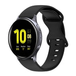 Bracelet de montre en silicone de couleur unie avec boucle papillon 20 mm, pour Samsung Galaxy Watch 4 44 mm, pour Samsung Galaxy Watch 4 Classic 46 mm, pour Samsung Galaxy Watch 4 Classic 42 mm, pour Samsung Galaxy Watch Active 2