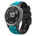 26mm Silicone Sports Two-Color Watch Band, For Garmin Descent MK2, For Garmin Descent MK2i
