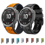 26mm Silicone Sports Two-Color Watch Band, For Garmin Descent MK2, For Garmin Descent MK2i