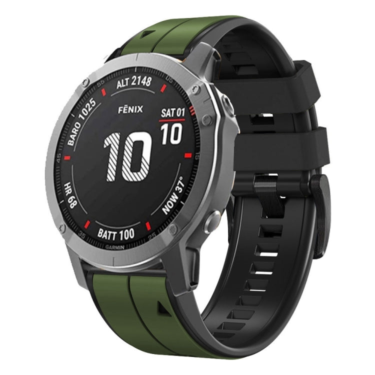 26mm Silicone Sports Two-Color Watch Band, For Garmin Descent MK2, For Garmin Descent MK2i