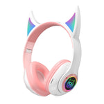 STN25 Devil Ear Headphones For Children with Mic Wireless Headphones Glowing Light Music Christmas Gifts with box