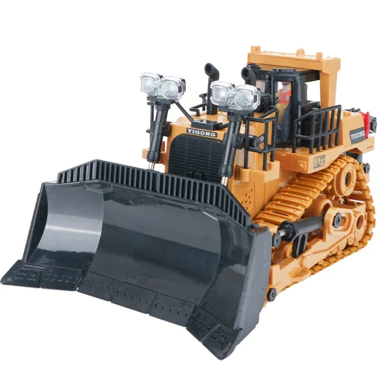 Mofun 1046, véhicule de chantier télécommandé 2,4 GHz à neuf canaux, bulldozer lourd multifonctionnel à chenilles à l'échelle 1:24, modèle 1046