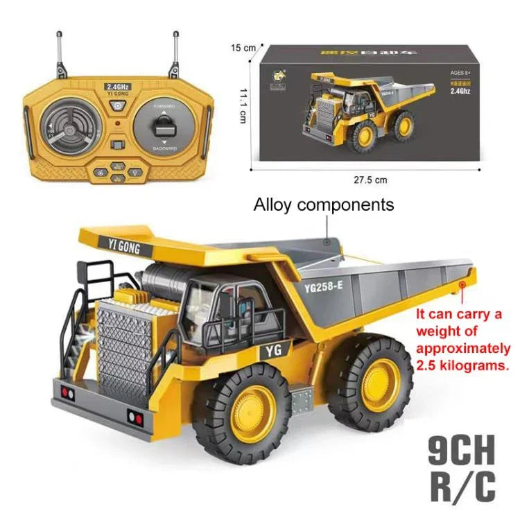 MoFun 1048 2.4G véhicule de construction télécommandé à neuf canaux 1:24 camion benne de chantier multifonctionnel, 1048