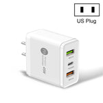 Chargeur rapide multi-ports 45W PD3.0 + 2 x QC3.0 USB, prise US, prise US