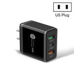 Chargeur rapide multi-ports 45W PD3.0 + 2 x QC3.0 USB, prise US, prise US