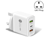 Chargeur rapide multi-ports 45W PD3.0 + 2 x QC3.0 USB, prise UK, prise UK