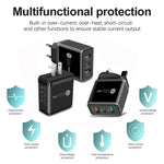 Chargeur multi-port USB 45W PD25W + 2 x QC3.0 avec câble USB vers Type-C, prise UK, prise UK + câble USB vers Type-C