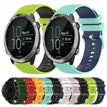 20mm Checkered Two-Color Silicone Watch Band, For Garmin Forerunner 645 Music