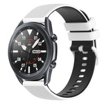 Bracelet de montre en silicone bicolore à carreaux de 22 mm, pour Samsung Galaxy Watch3 45 mm, pour Samsung Galaxy Watch 46 mm, pour Samsung Gear S3 Classic, pour Samsung Gear S3 Frontier