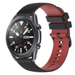 Bracelet de montre en silicone bicolore à carreaux de 22 mm, pour Samsung Galaxy Watch3 45 mm, pour Samsung Galaxy Watch 46 mm, pour Samsung Gear S3 Classic, pour Samsung Gear S3 Frontier