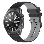 Bracelet de montre en silicone bicolore à carreaux de 22 mm, pour Samsung Galaxy Watch3 45 mm, pour Samsung Galaxy Watch 46 mm, pour Samsung Gear S3 Classic, pour Samsung Gear S3 Frontier