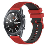 Bracelet de montre en silicone bicolore à carreaux de 22 mm, pour Samsung Galaxy Watch3 45 mm, pour Samsung Galaxy Watch 46 mm, pour Samsung Gear S3 Classic, pour Samsung Gear S3 Frontier