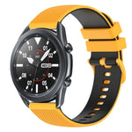 Bracelet de montre en silicone bicolore à carreaux de 22 mm, pour Samsung Galaxy Watch3 45 mm, pour Samsung Galaxy Watch 46 mm, pour Samsung Gear S3 Classic, pour Samsung Gear S3 Frontier