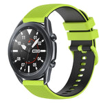 Bracelet de montre en silicone bicolore à carreaux de 22 mm, pour Samsung Galaxy Watch3 45 mm, pour Samsung Galaxy Watch 46 mm, pour Samsung Gear S3 Classic, pour Samsung Gear S3 Frontier
