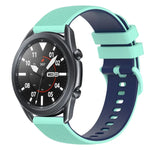 Bracelet de montre en silicone bicolore à carreaux de 22 mm, pour Samsung Galaxy Watch3 45 mm, pour Samsung Galaxy Watch 46 mm, pour Samsung Gear S3 Classic, pour Samsung Gear S3 Frontier