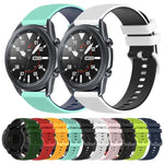 Bracelet de montre en silicone bicolore à carreaux de 22 mm, pour Samsung Galaxy Watch3 45 mm, pour Samsung Galaxy Watch 46 mm, pour Samsung Gear S3 Classic, pour Samsung Gear S3 Frontier