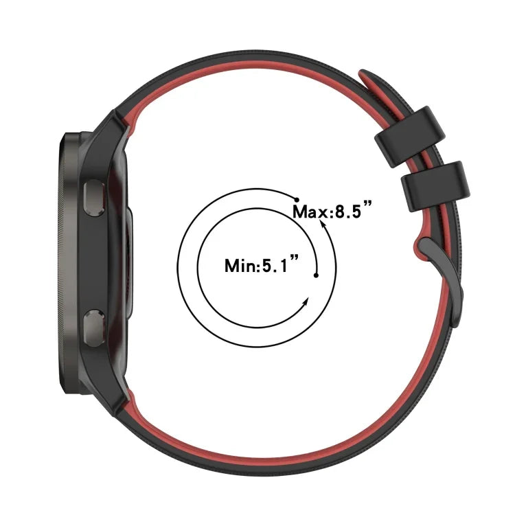 Bracelet de montre en silicone bicolore à carreaux de 22 mm, pour Samsung Galaxy Watch3 45 mm, pour Samsung Galaxy Watch 46 mm, pour Samsung Gear S3 Classic, pour Samsung Gear S3 Frontier