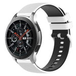 Bracelet de montre en silicone bicolore à carreaux de 22 mm, pour Samsung Galaxy Watch3 45 mm, pour Samsung Galaxy Watch 46 mm, pour Samsung Gear S3 Classic, pour Samsung Gear S3 Frontier