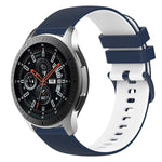 Bracelet de montre en silicone bicolore à carreaux de 22 mm, pour Samsung Galaxy Watch3 45 mm, pour Samsung Galaxy Watch 46 mm, pour Samsung Gear S3 Classic, pour Samsung Gear S3 Frontier
