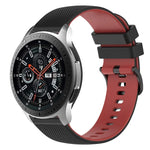 Bracelet de montre en silicone bicolore à carreaux de 22 mm, pour Samsung Galaxy Watch3 45 mm, pour Samsung Galaxy Watch 46 mm, pour Samsung Gear S3 Classic, pour Samsung Gear S3 Frontier