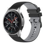 Bracelet de montre en silicone bicolore à carreaux de 22 mm, pour Samsung Galaxy Watch3 45 mm, pour Samsung Galaxy Watch 46 mm, pour Samsung Gear S3 Classic, pour Samsung Gear S3 Frontier