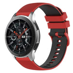 Bracelet de montre en silicone bicolore à carreaux de 22 mm, pour Samsung Galaxy Watch3 45 mm, pour Samsung Galaxy Watch 46 mm, pour Samsung Gear S3 Classic, pour Samsung Gear S3 Frontier