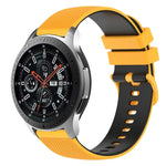 Bracelet de montre en silicone bicolore à carreaux de 22 mm, pour Samsung Galaxy Watch3 45 mm, pour Samsung Galaxy Watch 46 mm, pour Samsung Gear S3 Classic, pour Samsung Gear S3 Frontier
