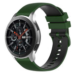 Bracelet de montre en silicone bicolore à carreaux de 22 mm, pour Samsung Galaxy Watch3 45 mm, pour Samsung Galaxy Watch 46 mm, pour Samsung Gear S3 Classic, pour Samsung Gear S3 Frontier