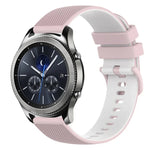 Bracelet de montre en silicone bicolore à carreaux de 22 mm, pour Samsung Galaxy Watch3 45 mm, pour Samsung Galaxy Watch 46 mm, pour Samsung Gear S3 Classic, pour Samsung Gear S3 Frontier