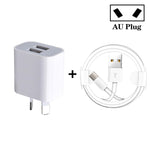 Mini chargeur USB double port avec câble de données USB vers Type-C, prise AU, prise AU + câble Type-C