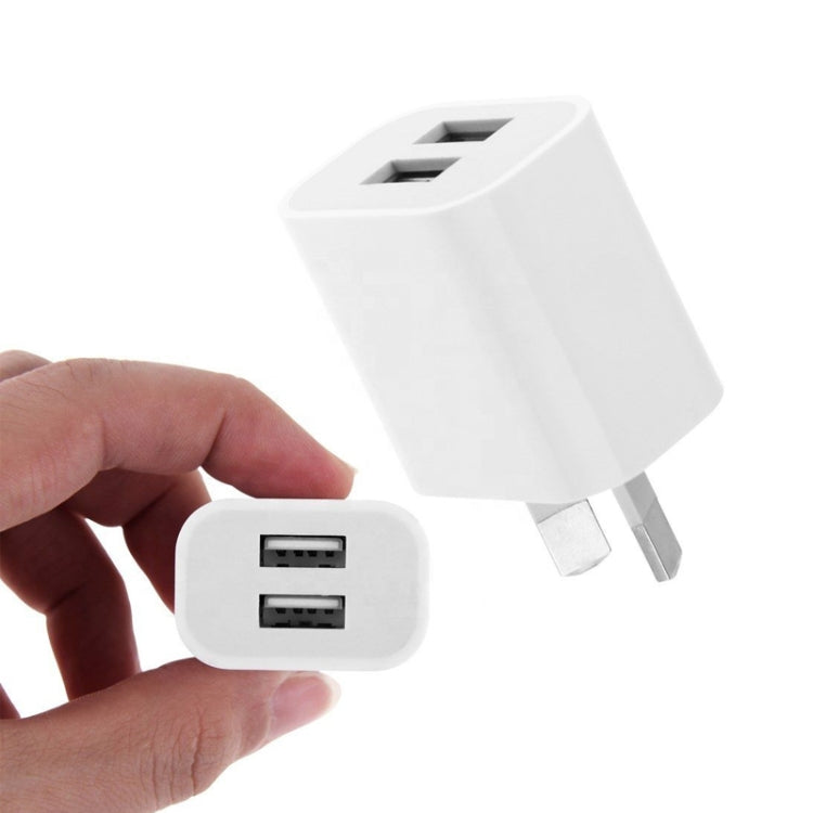 Mini chargeur USB double port avec câble de données USB vers Type-C, prise AU, prise AU + câble Type-C